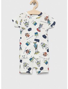 Otroška bombažna pižama GAP x Pixar bela barva