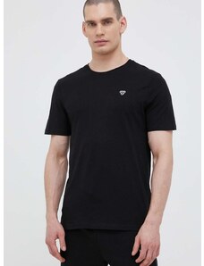 Bombažna kratka majica Hummel črna barva