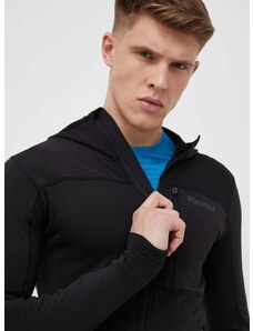 Športni pulover Marmot Preon črna barva, s kapuco