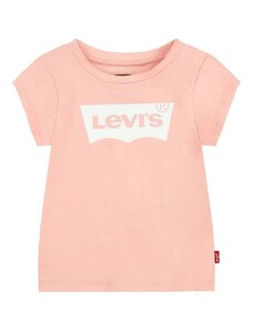 Otroška kratka majica Levi's roza barva