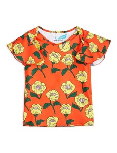 Otroška plavalna majica Mini Rodini oranžna barva