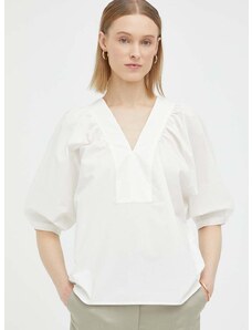 Bombažna majica By Malene Birger ženska, bela barva