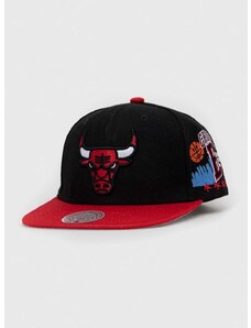 Kapa s šiltom Mitchell&Ness Chicago Bulls črna barva