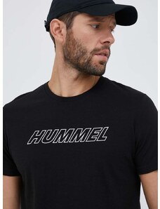Kratka majica za vadbo Hummel Callum črna barva