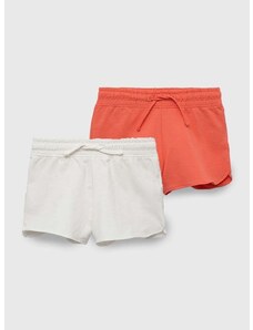 Otroške bombažne kratke hlače zippy 2-pack oranžna barva
