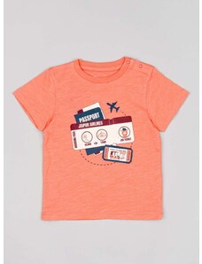 Otroška bombažna majica zippy oranžna barva
