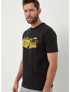 Bombažna kratka majica Puma X STAPLE črna barva