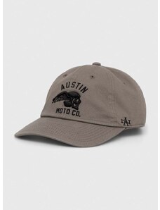 Bombažna bejzbolska kapa American Needle Austin Moto siva barva