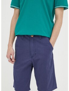 Bombažne kratke hlače Wrangler vijolična barva