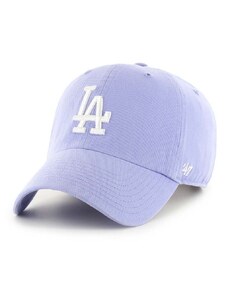 Bombažna kapa s šiltom 47 brand MLB Los Angeles Dodgers vijolična barva