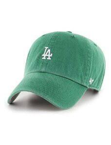 Bombažna kapa s šiltom 47 brand MLB Los Angeles Dodgers zelena barva