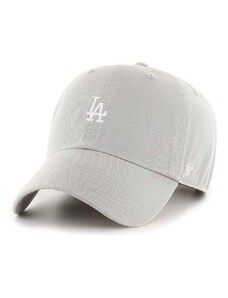 Bombažna kapa s šiltom 47 brand MLB Los Angeles Dodgers siva barva