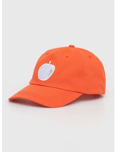 Bombažna bejzbolska kapa United Colors of Benetton oranžna barva