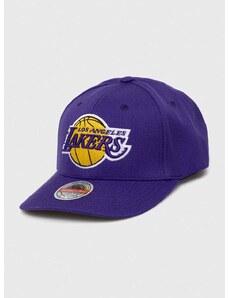 Kapa iz mešanice volne Mitchell&Ness Los Angeles Lakers vijolična barva