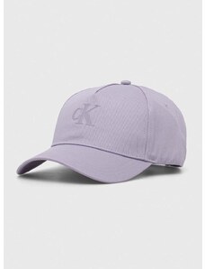 Bombažna bejzbolska kapa Calvin Klein Jeans vijolična barva