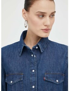 Jeans srajca Levi's ženska, mornarsko modra barva