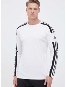 Majica z dolgimi rokavi za vadbo adidas Performance Squadra 21 bela barva