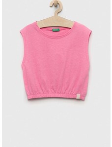 Otroški top United Colors of Benetton roza barva