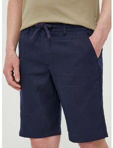 Lanene kratke hlače United Colors of Benetton mornarsko modra barva