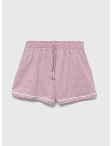 Kratke hlače za dojenčka United Colors of Benetton roza barva