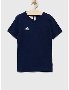 Otroška bombažna kratka majica adidas Performance ENT22 TEE Y mornarsko modra barva