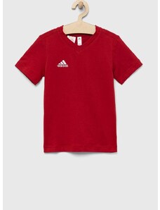 Otroška bombažna kratka majica adidas Performance ENT22 TEE Y rdeča barva