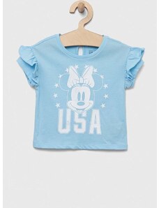 Otroška bombažna kratka majica GAP x Disney