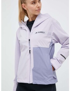 Vodoodporna jakna adidas TERREX Multi RAIN.RDY ženska, vijolična barva