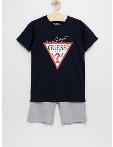 Otroška pižama Guess mornarsko modra barva
