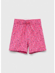 Otroške kopalne kratke hlače Abercrombie & Fitch roza barva