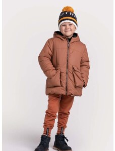 Otroška jakna Coccodrillo rjava barva