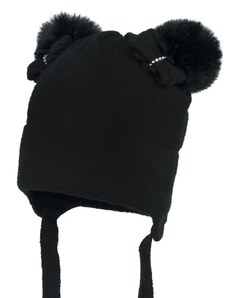 Otroška kapa Jamiks črna barva