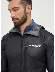 Vodoodporna jakna adidas TERREX Agravic moška, črna barva