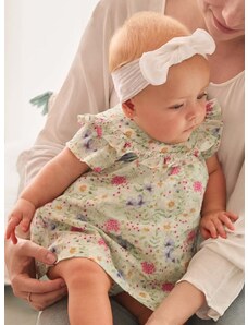 Otroška bombažna obleka Mayoral Newborn turkizna barva