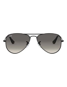 Otroška sončna očala Ray-Ban Junior Aviator črna barva, 0RJ9506S