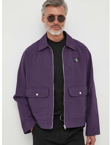 Jeans jakna Calvin Klein Jeans moška, vijolična barva