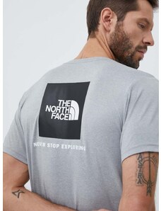 Športna kratka majica The North Face Reaxion siva barva