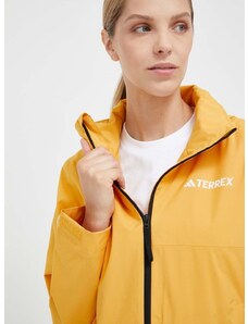 Vodoodporna jakna adidas TERREX Multi RAIN.RDY ženska, rumena barva