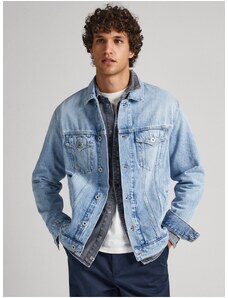 Svetlo modra jakna iz jeansa Pepe Jeans Pinners - moški