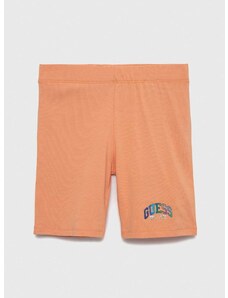 Otroške kratke hlače Guess oranžna barva