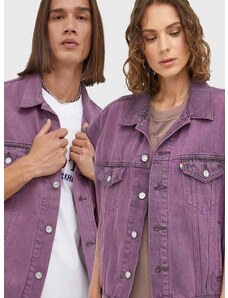 Jeans brezrokavnik Levi's moški, vijolična barva
