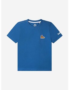 Otroška bombažna kratka majica Timberland Short Sleeves Tee-shirt rdeča barva