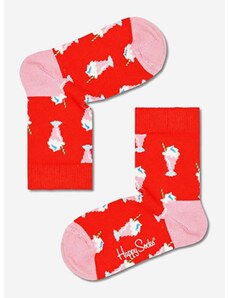Otroške nogavice Happy Socks Milkshake rdeča barva, KMLK01-4300