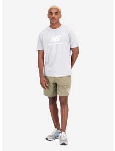 Kratka majica New Balance moški, siva barva