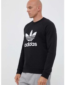 Bombažen pulover adidas Originals moška, črna barva