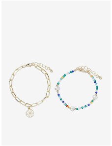Set of two women's bracelets in gold color Pieces Likia - Women