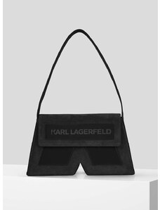 Torbica iz semiša Karl Lagerfeld črna barva