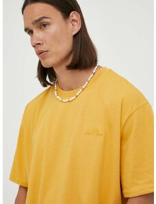 Kratka majica Les Deux moški, rumena barva