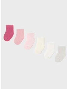 Nogavice za dojenčka Mayoral Newborn 6-pack roza barva