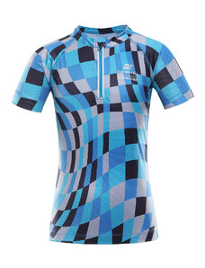 Children's cycling jersey ALPINE PRO LATTERO neon atomic blue variant pb